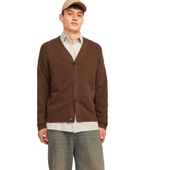 Jack & Jones Warm Medium Brown Knitted Cardigan, Men's Size Medium, NWT - Picture 10 of 10
